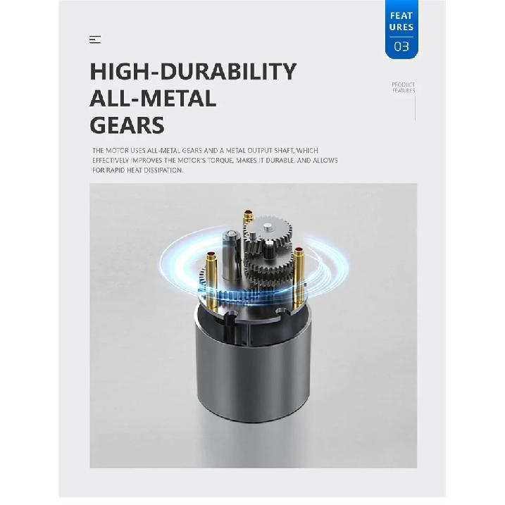 JGB37-520 Hall Encoder DC Geared motor, 6V/12V, Reversible, High Torque 21KG.CM, All-metal Geared DC Motor With Hall Encoder.