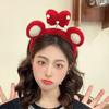 Fascia Peluche Cartone Animato Fragola Fiocco & Ape con Fermaglio per Capelli per Donne