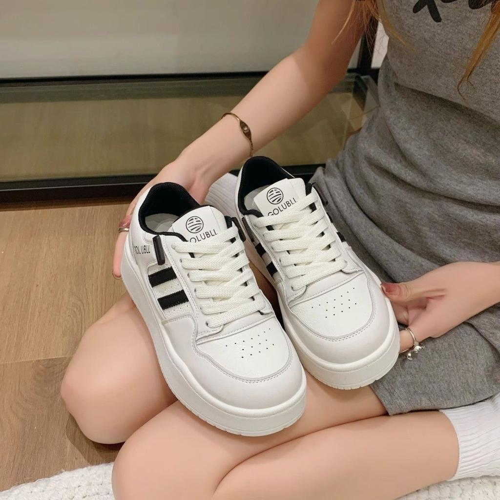 Thick Baseplate Shoes Women's 2025 New Autumn Sports Internet Celebrity Casual Shoes Increase Popular Versatile Wear-resistant Muffin Bottom