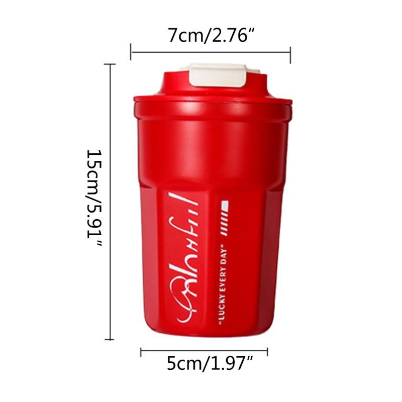 Stainless Steel Coffee Cup 400ML Thermos Mug Leak-Proof Thermos Travel Thermal Vacuum Flask Insulated Cup Water Bottle