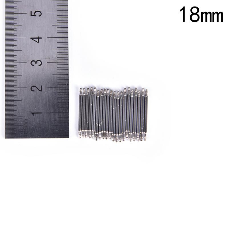 

20 шт., пружинные штифты из нержавеющей стали, звено для ремешка для часов, размер 8–22 мм, новинка 18mm серебряный
