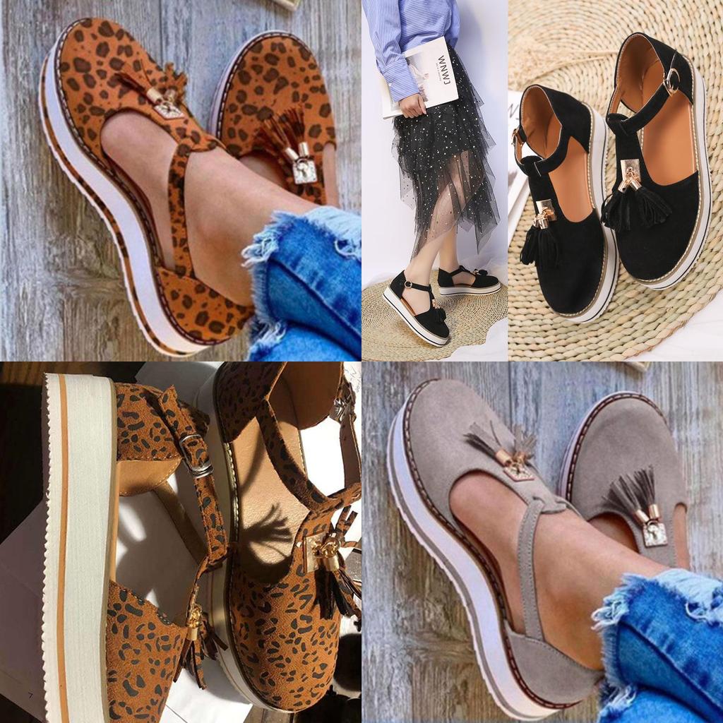 Comfortable Women Tassel Round Toe Shoes Casual Flats With Breathable Material