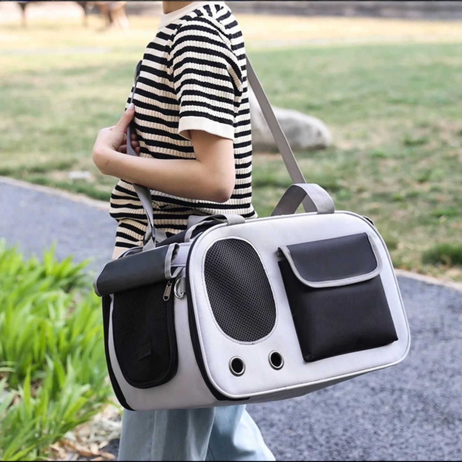 

Pet Carrier, Puppy Small Dog Carrier, Carrier Bag, Premium PU Leather Carrying Handbag for Outdoor Travel Walking Hiking Shopping (Green) one size