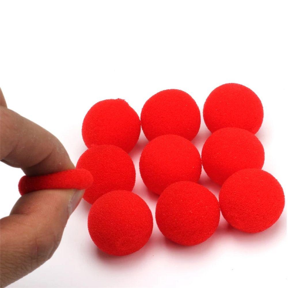 Large Sponges Circular Illusion Comedy Red Magic Tricks Finger Sponge Ball Magic Sponge Ball