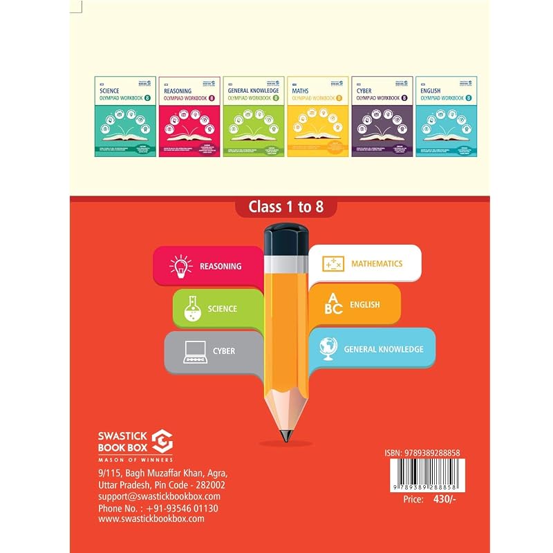 All In One Olympiad Workbook for Reasoning, Maths, Science & English Class