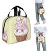 Bunny Paper Cup Cake Cartoon Insulated Lunch Bag for Women Children Portable Food Boxes Thermal Lunch Box Tote