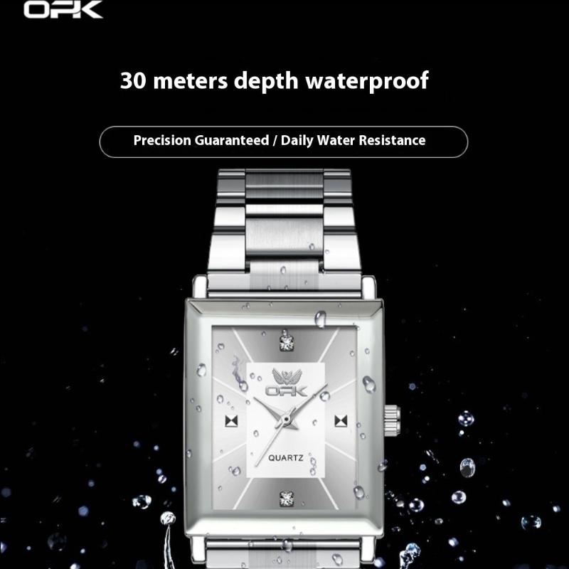 Square Men's Steel Belt Watch Business Calendar Quartz Waterproof Men's Watch