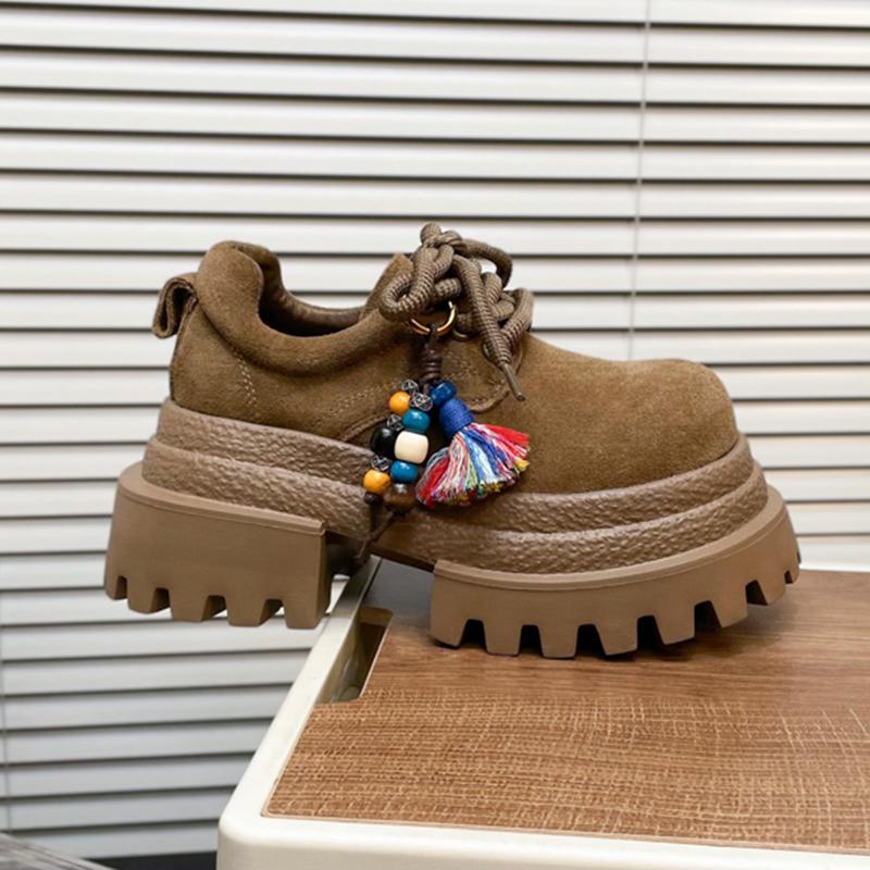 Platform Women's Sneakers Mid Heels Designer Casual Sport Shoes  Autumn Fad Ankle Lace Up New Brand Loafers Mujer Zapatos