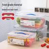 Food Grade Rectangular Plastic Storage Box with Lid - Freezable, Sealable Kitchen & Refrigerator Organizer
