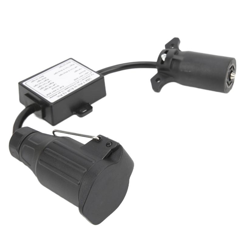 Plastic Car Connector US Vehicle 7 Way Blade Connector to European 13 Pin Round Connctor for Car and Truck Trailer Connector
