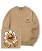 TRIPSHION Melting Daisy Logo Crew Neck - Beige