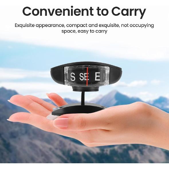 Car Compass Dashboard, Suction Cup Navigation Marine Compass Auto Interior Accessories for Car Boat Truck