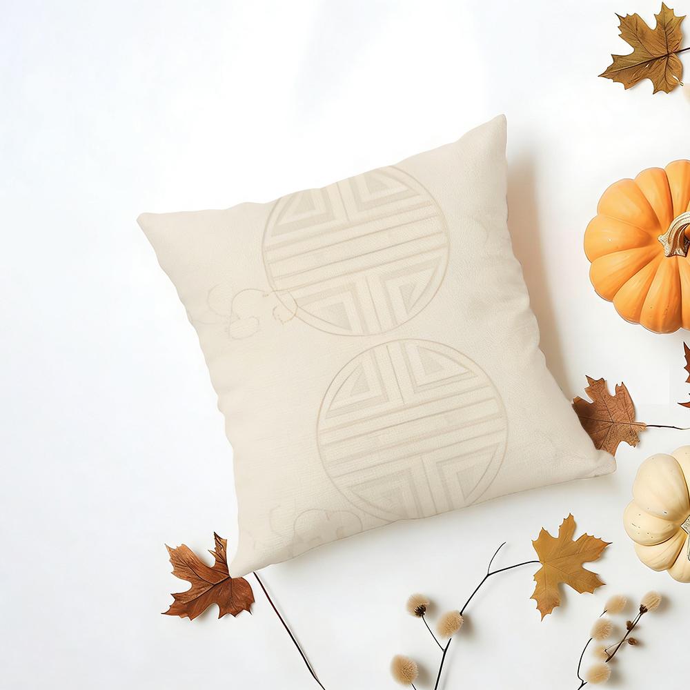 IINS Korean Style Background Pattern Ins Style Cushion Cover Washable Linen Pillowcase Soft for Daily Sofa Bed Home Room Decor