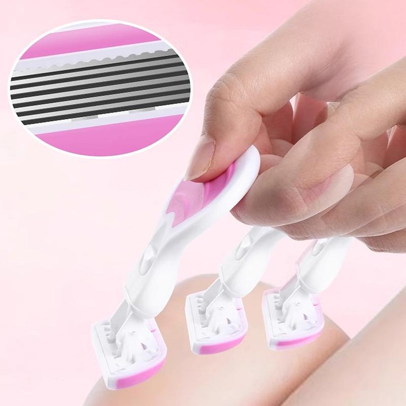 Damen Rasierhobel 1 Stück Edelstahl Manuelle Bartrasierklingen Körperhaare Bikini Achselhöhle Oberschenkel Rasierer Tragbare Rasur