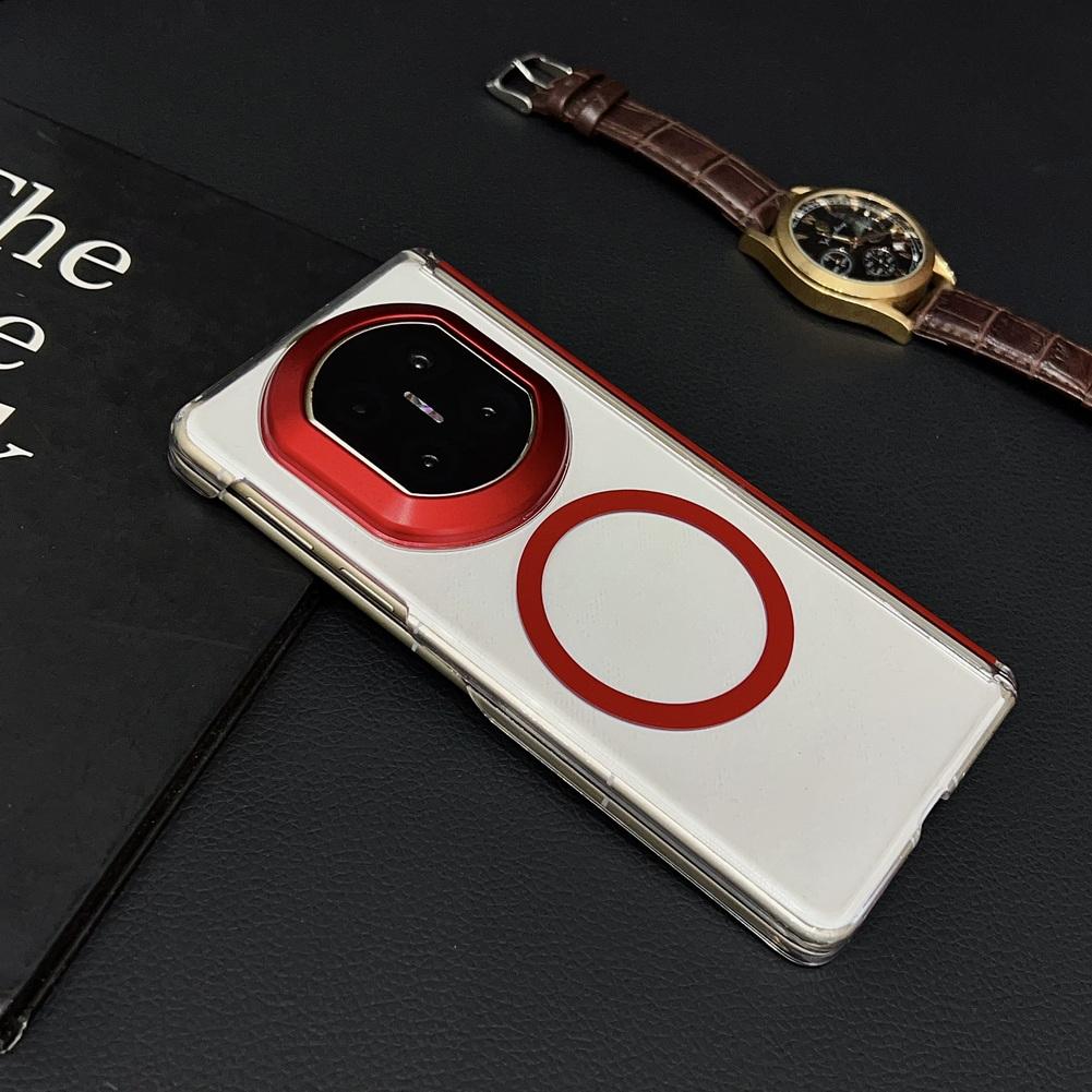 Frosted Semi-Transparent Magnetic Mid-Frame Phone Case For Huawei Mate X7 mate X6 X5 X3 with Magnetic Ring Protection Cover Huawei Mate X7