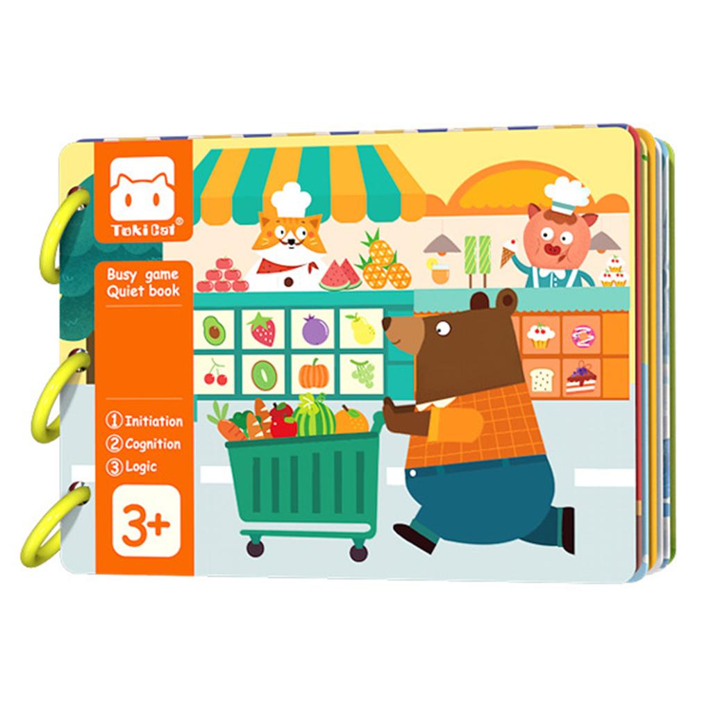 Montessori Inspired Activity Book For Toddlers Cognitive 3D Interactive Books For Toddlers Travel Toy For Boys Girls