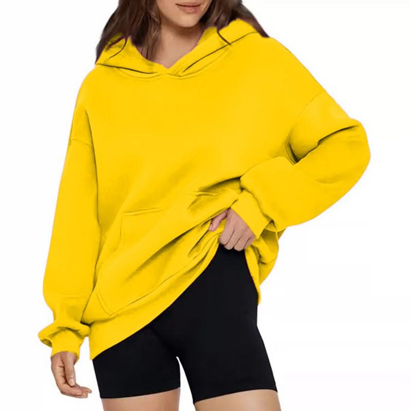 Oversized Hooded Sweatshirt Women Loose Fit Long Sleeve Casual Style Plus Size S-5XL