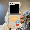 Love Heart Print Clear Folding Phone Case For Samsung Galaxy Z Flip 7 6 5 4 3 Hard Transparent Cover For Samsung Z Flip7 Flip6