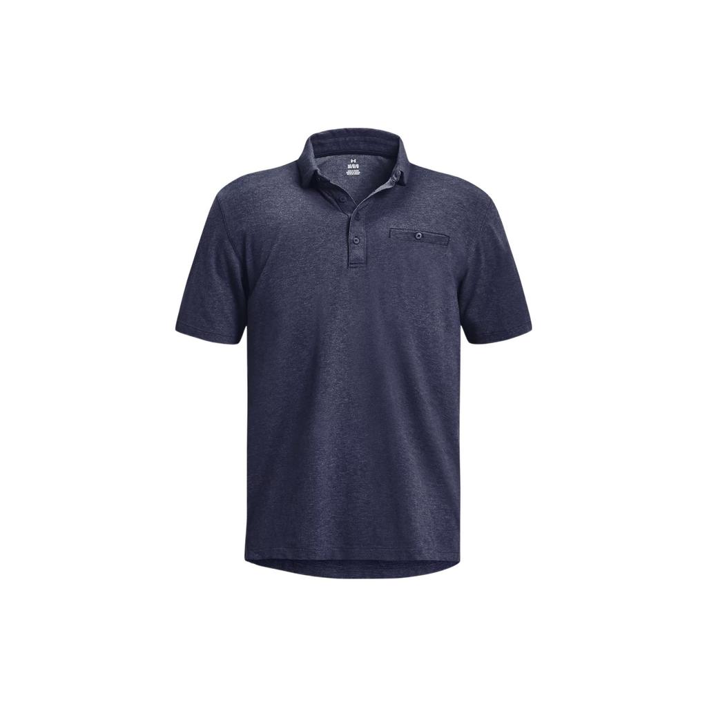 Under Armour Solid Casual Pullover Short Sleeve Polo Shirt Men Tops Navy-Blue 1377363-410