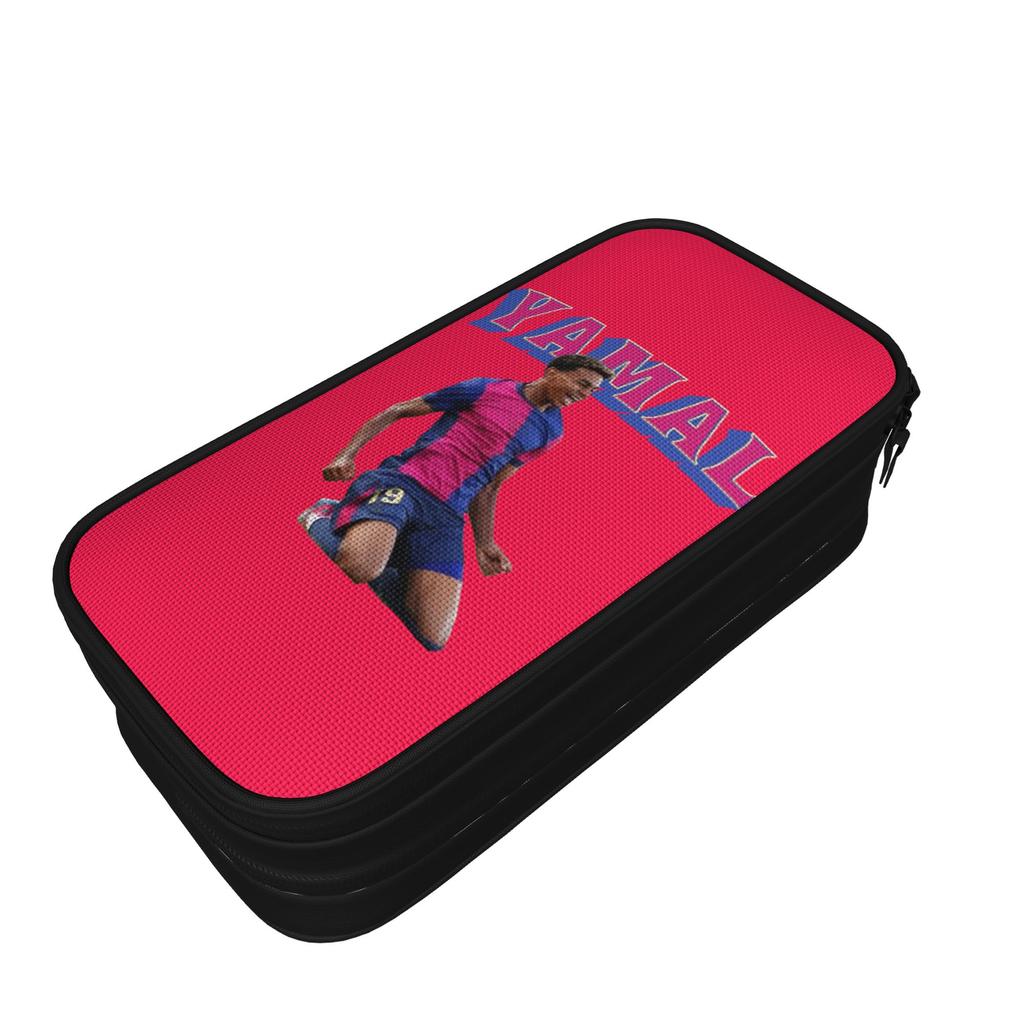 Lovely Lamine Y-Yamal Pencil Cases Football Soccer Pencilcases Kids Large Storage Bag School Supplies Gifts Stationery