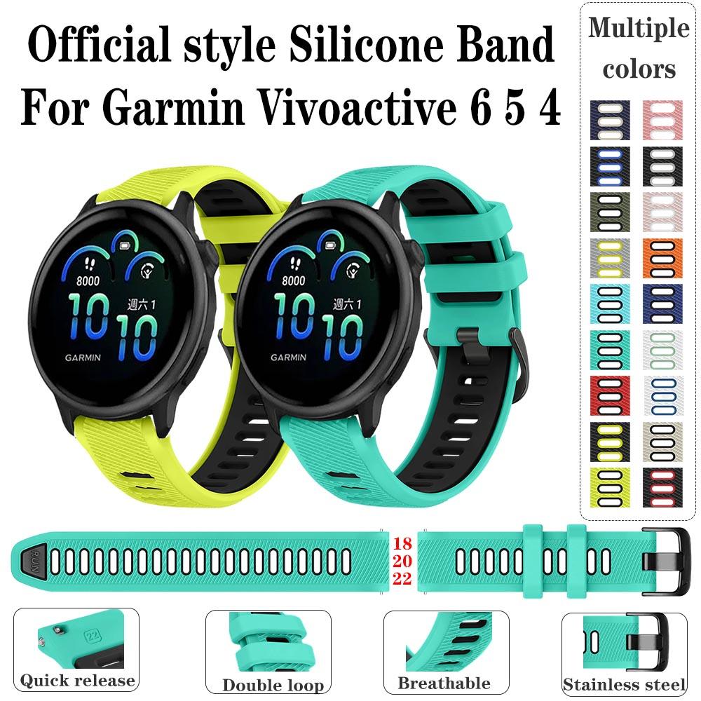 Bracelets de montre 18 mm 20 mm 22 mm pour Garmin Vivoactive 6 5 4 Bracelets Sport pour Garmin Forerunner 265 255 245 168 165 158 55 645 Bracelets