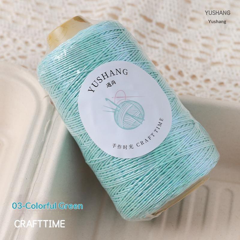 Shiny Glitter Core-Spun Yarn Tear-Resistant Hand Woven Thread for DIY Knitting Bags Purses Home Textile Craft Supplies