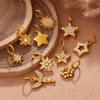 Yori 2Pcs Stainless Steel Gold Color PVD Plated Pendant for DIY Necklace Bracelet Earring Jewelry Making Accessories