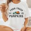 Farm Fresh Pumpkin T Shirt Fall Crewneck Sweat Thanksgiving Vintage Graphic Streetwear Casual Homme Stylish Slightly