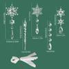 Transparent Snowflake Ice Spikes: Acrylic Christmas Decoration