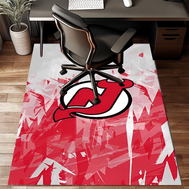 New Devils Logo Floor Mat for Living Room, Game Rooms, Office, Bedroom, Office Floor Mat Playful Design, Christmas Fan Gifts