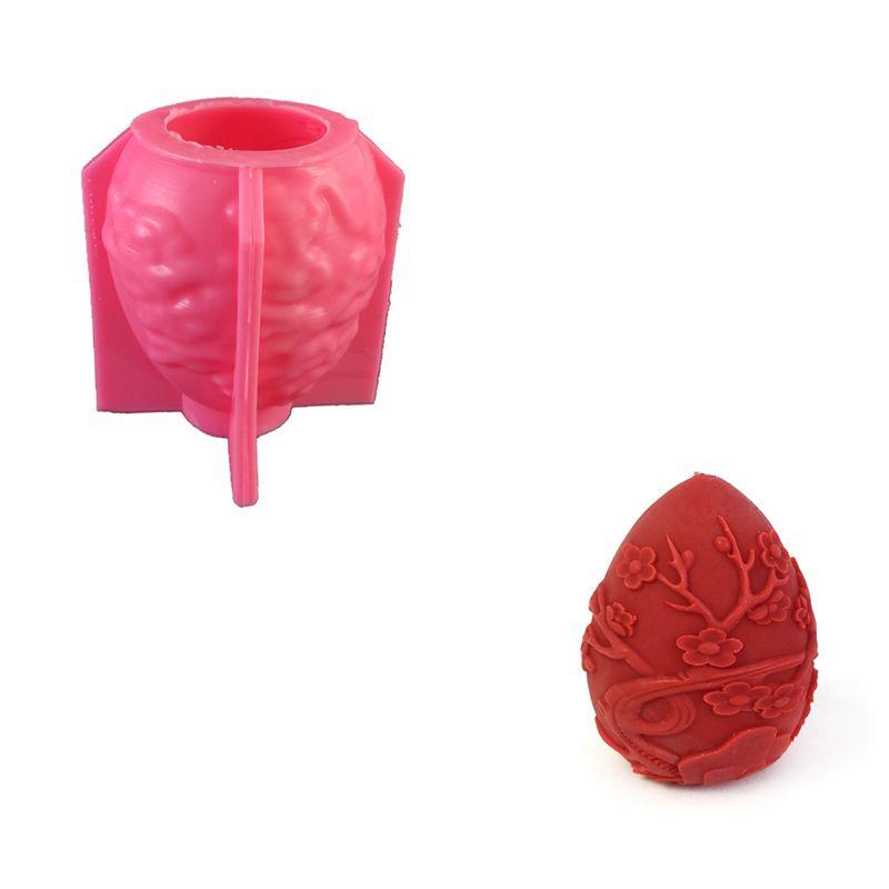 M-Modern-Easter Day Gift Egg Candle Making Silicone Mold Festival Embossed Eggs Resin Epoxy Mould Carved Rose Soap Tool