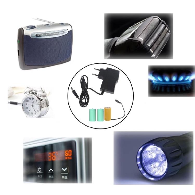 AC100-240V To LR20 D Dummy Battery Power Adapter Replace 3pcs LR20 D Batteries