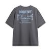 Li-Ning Comfortable Simple Versatile Loose Letter Print Short Sleeve T-Shirt Men Tops Black Pine-Grey AHSVB79-2