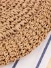 Women's Large Capacity Woven Round Shoulder Bag - Fashionable Beach & Commuter Style