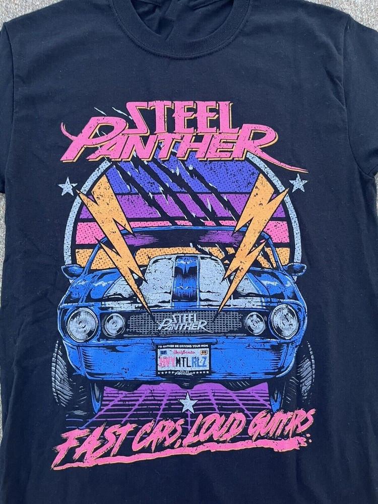 Vtg Steel Panther Album Heavy Cotton Black Full Size T Shirt BL466 Unisex T-Shirt M