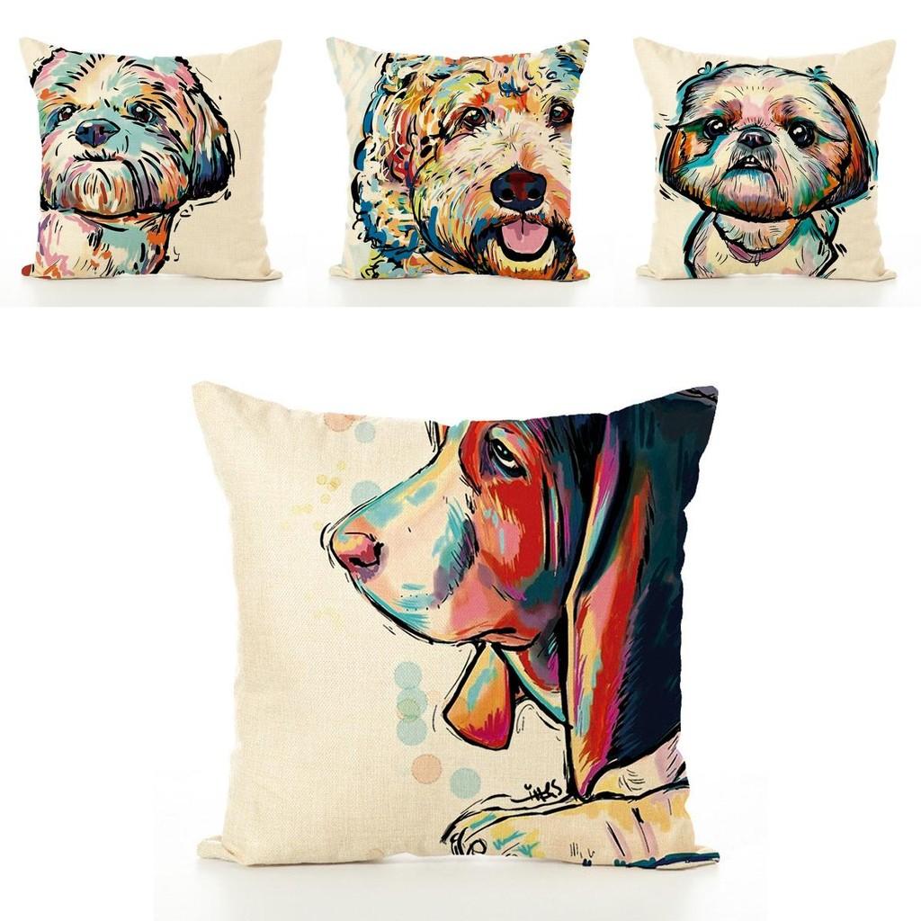 Süße Hundepillowcase Mit Süßem Hundemuster Für Sofa Und Wohnkultur