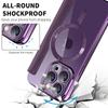 For iPhone 15 Pro RFID Blocking Built-in Lens Film Phone Case Card Holder Leather Cover Compatible with MagSafe