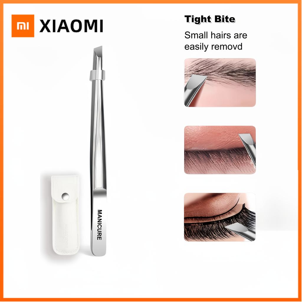 Xiaomi Stainless Steel Eyebrow Clip Angled Tweezers with a Tight Bite Easily Removing Fine Hairs Trim Brows Eyebrow Trimming Tools