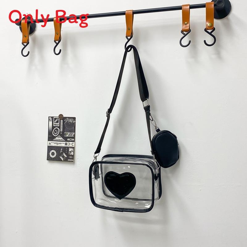 Pvc Transparent Small Square Bag With Zipper Closure For Casual Summer Fashion