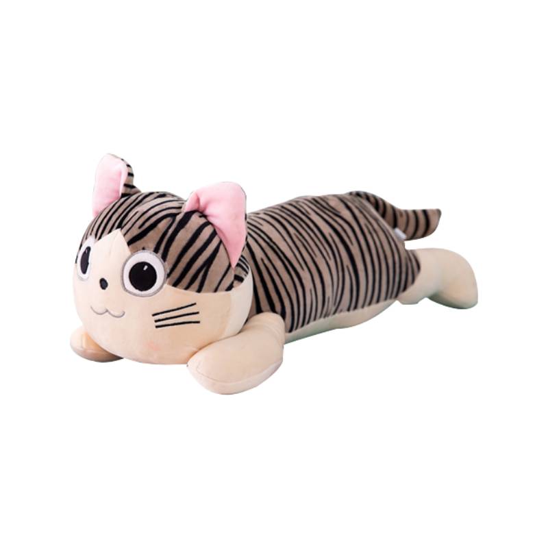 

Плюшевая кошка мультяшная подушка форма полоски серая декорация подарок детские размеры несколько 25cm/9.84in