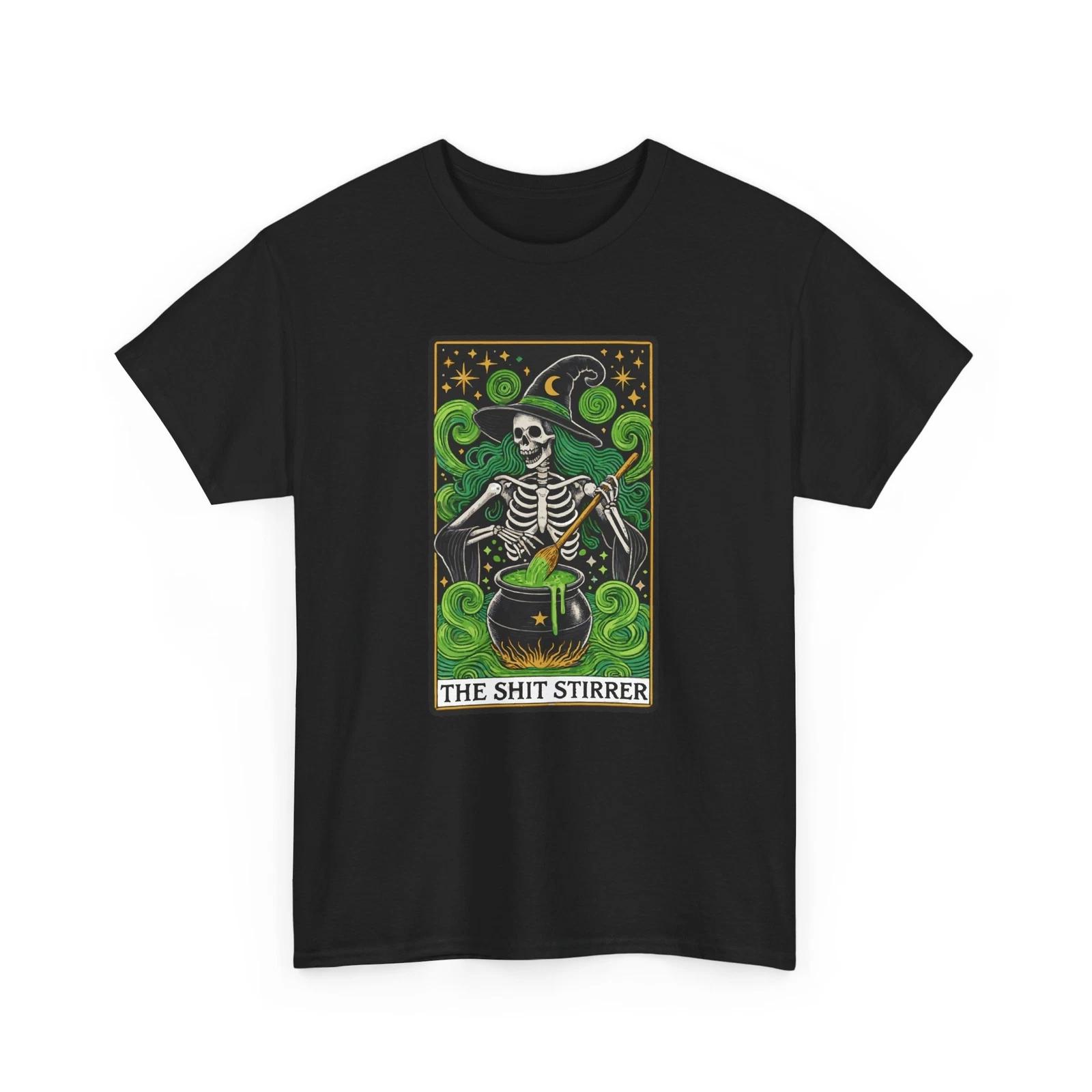 

Sarcastic Skeleton Witch Tarot Card T-Shirt | Witchcraft Inspired Fashion XL