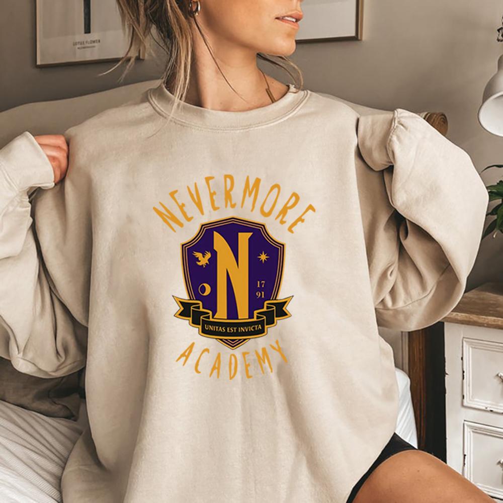 Hanorac unisex Vintage Nevermore Academy Hanorac Wednesday Addam Pulover Trendy Allan Poe Seria TV Addams Hanorac Wednesday