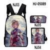 Fashion Novelty When They Cry Higurashi 3D Print 3pcs/Set School Bags Laptop Daypack Backpack Inclined Shoulder Bag Pencil Case
