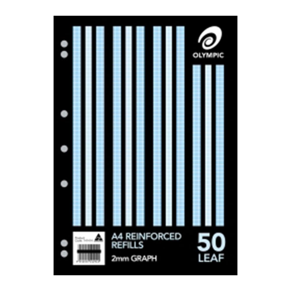 Recharges A4 Olympiques renforcées à feuilles mobiles 2mm (Paquet de 50)