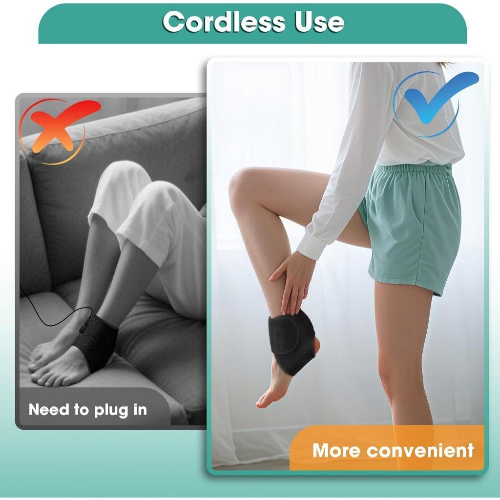 Ankle Joint Therapy Device Wireless Ankle Heating Pad Pain Relief Ankle Heating Massager Universal Foot Ankle Massager