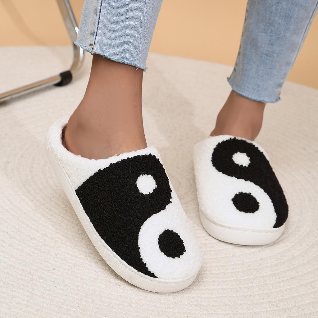 New Tai Chi Cotton Slippers Women's Piled Thickened Warm Neutral Cotton Slippers