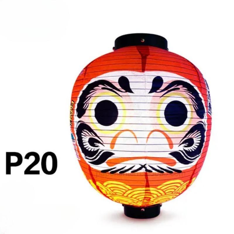27x35cm Japanese Style Wish Dharma Hanging Lantern Sushi Pub Bistro Restaurant Izakaya Decor Colorful Round Lanterns