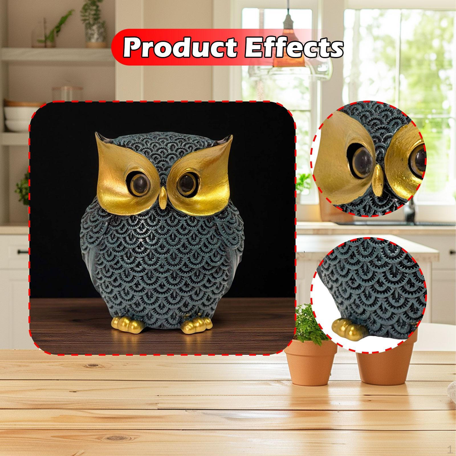 

Статуэтка совы Акцент Креативное искусство Украшение Скульптура животного Фигурка для подарка на новоселье Фестивали синий