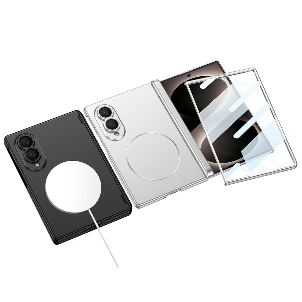 For Samsung Galaxy Z Fold 8 Wide Case Matte Magnetic Wireless Charging with Film Folding Hinge Shockproof Protection Back Cover