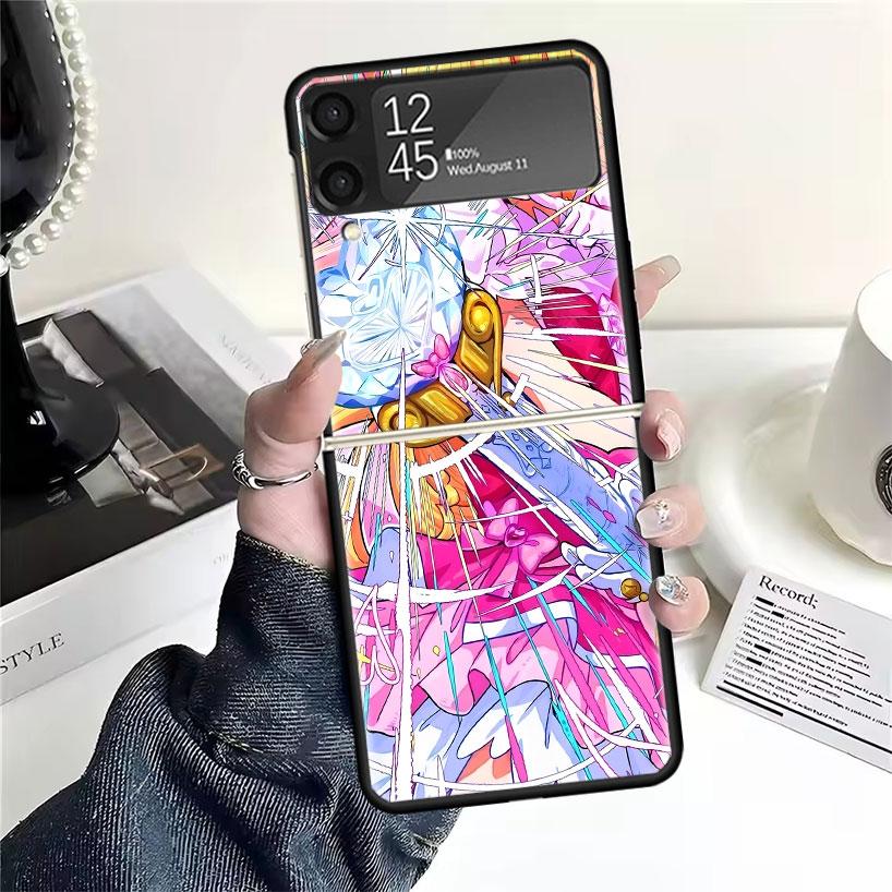 Pretty Cure Anime Cases For Samsung Galaxy Z Flip 4 5 6 7 3 Z Flip7 Flip6 Flip4 Flip5 Flip3 5G Hard Shockproof Fundas Cover